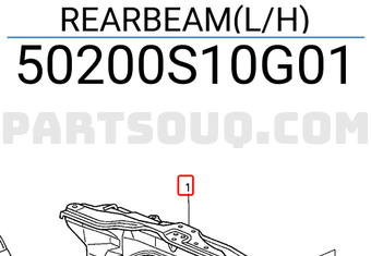 Honda 50200S10G01 REARBEAM(L/H)