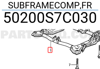 Honda 50200S7C030 SUBFRAMECOMP,FR