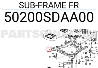 Honda 50200SDAA00 SUB-FRAME FR