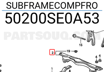 Honda 50200SE0A53 SUBFRAMECOMPFRO