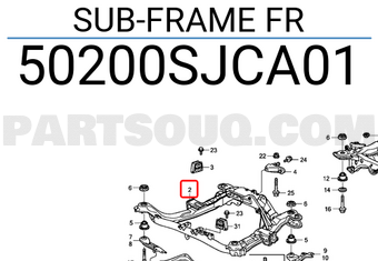Honda 50200SJCA01 SUB-FRAME FR