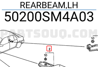 Honda 50200SM4A03 REARBEAM,LH