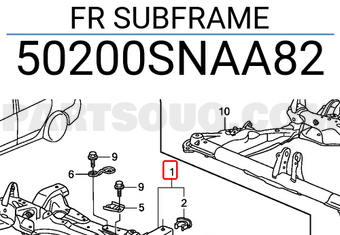 Honda 50200SNAA82 FR SUBFRAME