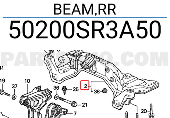 Honda 50200SR3A50 BEAM,RR