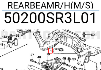 Honda 50200SR3L01 REARBEAMR/H(M/S)