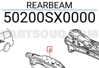 Honda 50200SX0000 REARBEAM