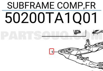 Honda 50200TA1Q01 SUBFRAME COMP,FR