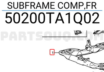 Honda 50200TA1Q02 SUBFRAME COMP,FR