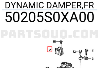 Honda 50205S0XA00 DYNAMIC DAMPER,FR