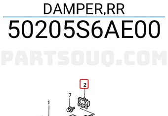 Honda 50205S6AE00 DAMPER,RR