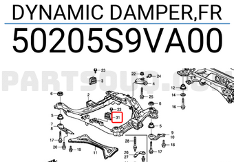 Honda 50205S9VA00 DYNAMIC DAMPER,FR