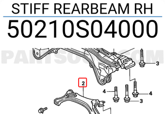 Honda 50210S04000 STIFF REARBEAM RH