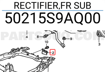 Honda 50215S9AQ00 RECTIFIER,FR SUB