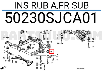 Honda 50230SJCA01 INS RUB A,FR SUB