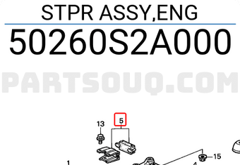 Honda 50260S2A000 STPR ASSY,ENG
