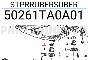 Honda 50261TA0A01 STPRRUBFRSUBFR