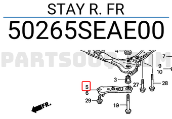 Honda 50265SEAE00 STAY R. FR