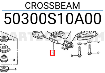 Honda 50300S10A00 CROSSBEAM