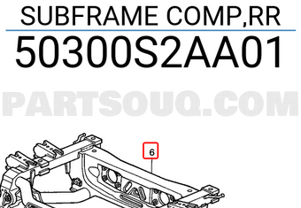 Honda 50300S2AA01 SUBFRAME COMP,RR
