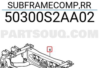 Honda 50300S2AA02 SUBFRAMECOMP,RR