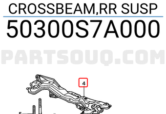 Honda 50300S7A000 CROSSBEAM,RR SUSP