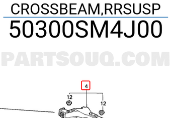 Honda 50300SM4J00 CROSSBEAM,RRSUSP
