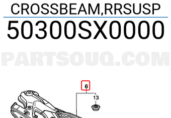 Honda 50300SX0000 CROSSBEAM,RRSUSP