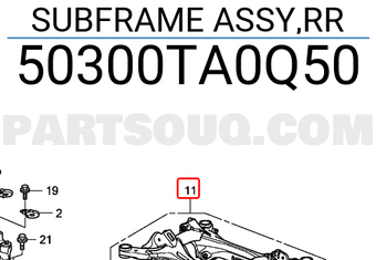 Honda 50300TA0Q50 SUBFRAME ASSY,RR