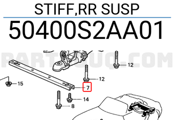 Honda 50400S2AA01 STIFF,RR SUSP