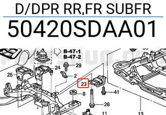 Honda 50420SDAA01 D/DPR RR,FR SUBFR
