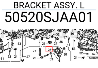 Honda 50520SJAA01 BRACKET ASSY. L