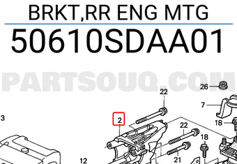 Honda 50610SDAA01 BRKT,RR ENG MTG