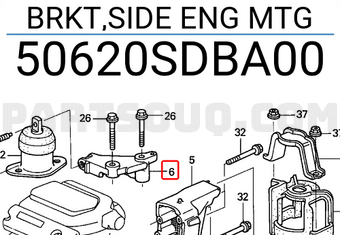 Honda 50620SDBA00 BRKT,SIDE ENG MTG