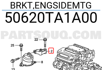 Honda 50620TA1A00 BRKT,ENGSIDEMTG