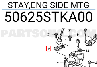 Honda 50625STKA00 STAY,ENG SIDE MTG