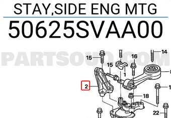 Honda 50625SVAA00 STAY,SIDE ENG MTG