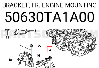 Honda 50630TA1A00 BRACKET, FR. ENGINE MOUNTING