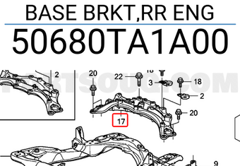 Honda 50680TA1A00 BASE BRKT,RR ENG