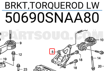 Honda 50690SNAA80 BRKT,TORQUEROD LW