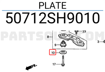 Honda 50712SH9010 PLATE
