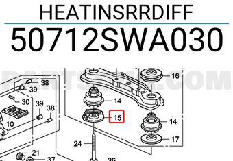 Honda 50712SWA030 HEATINSRRDIFF