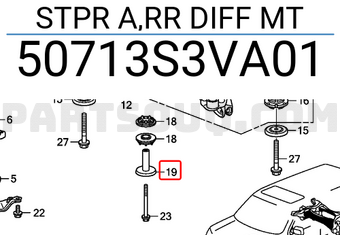 Honda 50713S3VA01 STPR A,RR DIFF MT
