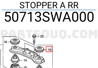 Honda 50713SWA000 STOPPER A RR