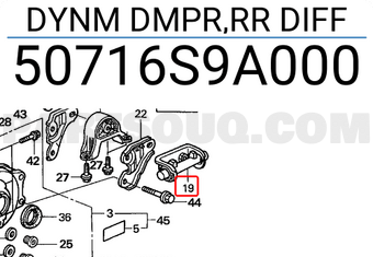 Honda 50716S9A000 DYNM DMPR,RR DIFF