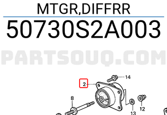 Honda 50730S2A003 MTGR,DIFFRR