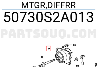 Honda 50730S2A013 MTGR,DIFFRR