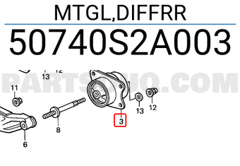 Honda 50740S2A003 MTGL,DIFFRR