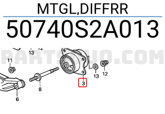 Honda 50740S2A013 MTGL,DIFFRR