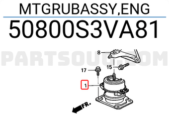 Honda 50800S3VA81 MTGRUBASSY,ENG