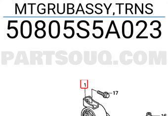 Honda 50805S5A023 MTGRUBASSY,TRNS
